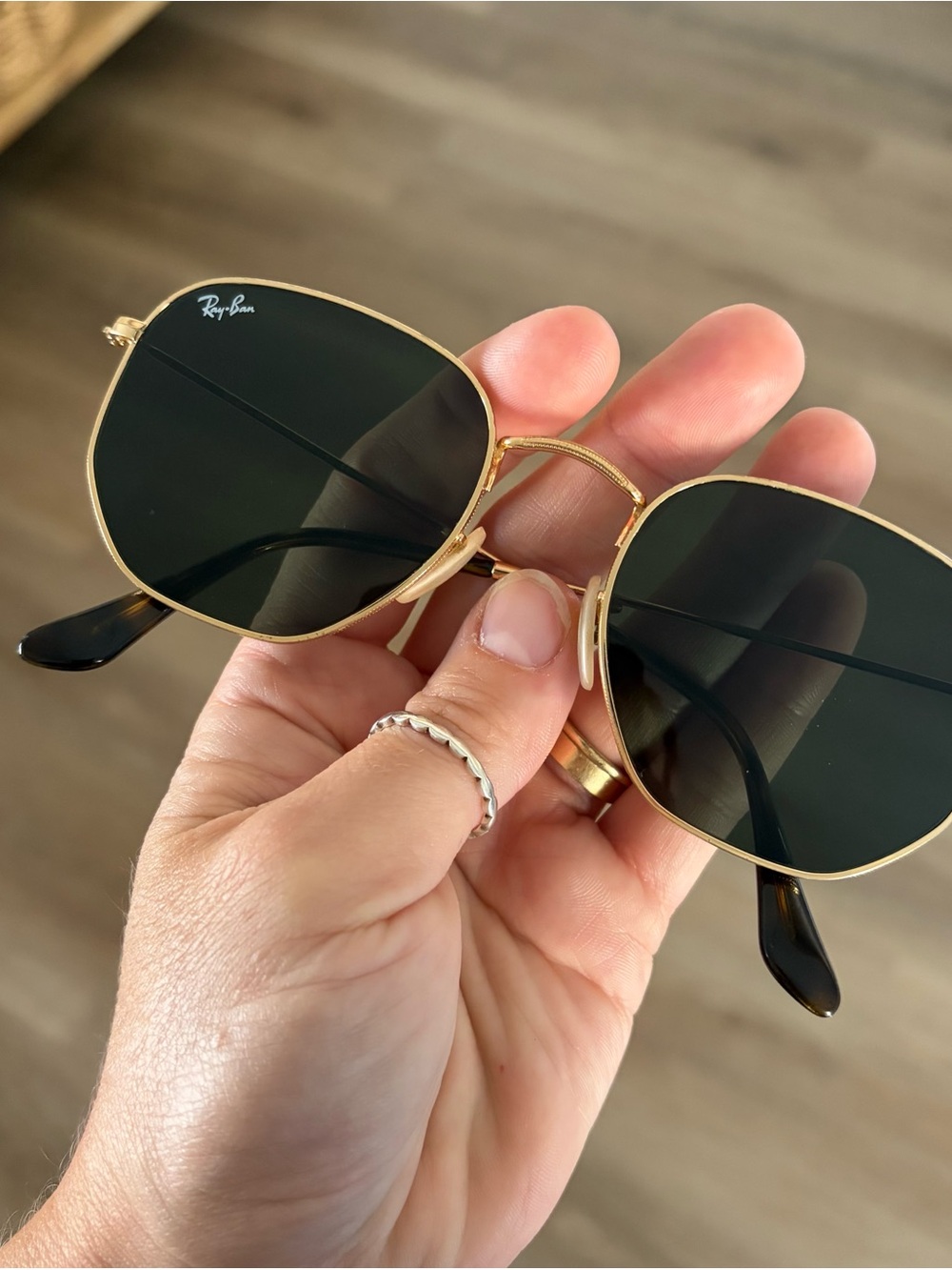 Ray-Ban Gold Hexagonal Aviator